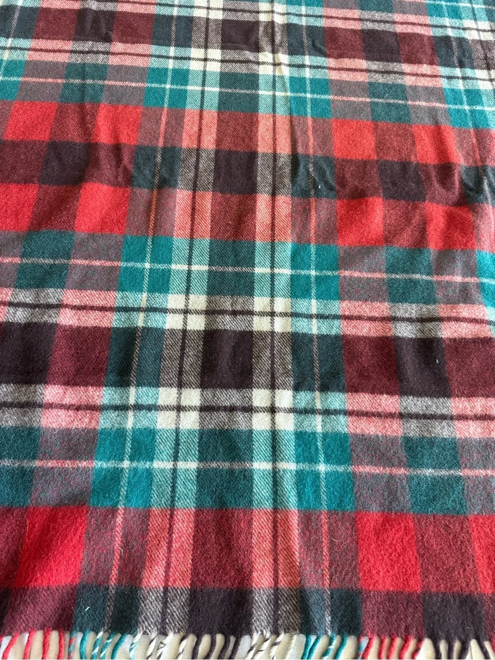 Vintage Ayers Pure Wool Strathcairn Plaid Throw Blanket 60x68” Scottish Tartan